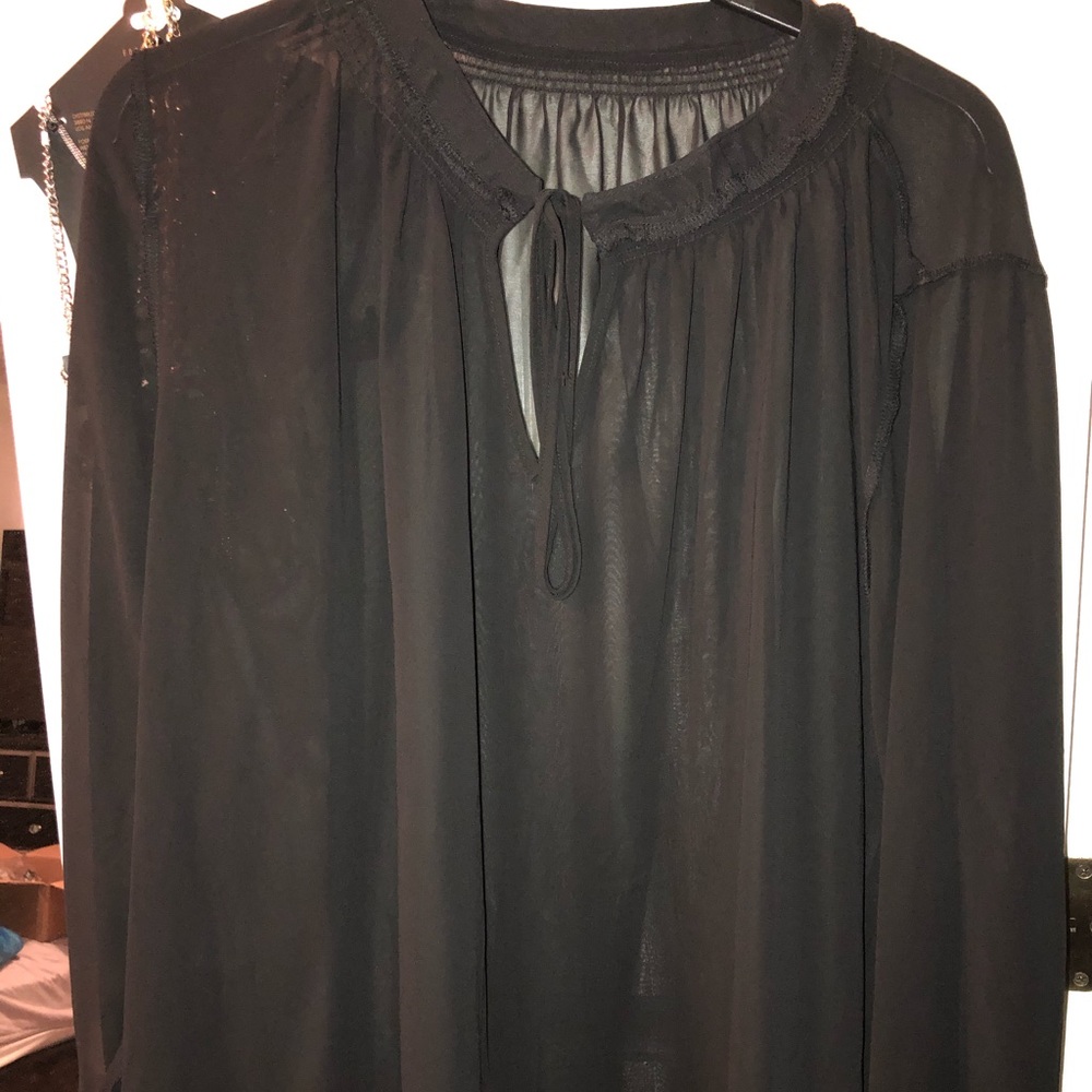 Black Polyester Blouse